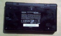 Fingerprints on back of black DS Lite